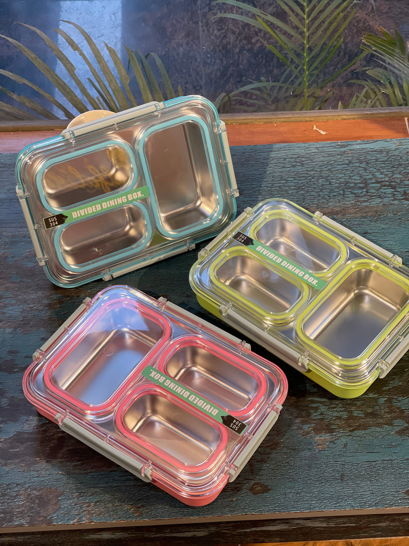 3-Compartment Leak Proof Bento Box - Ideal for Kids & Adults (1.2L)